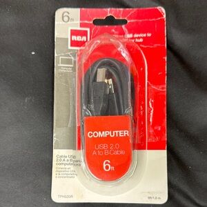 RCA 6ft USB 2.0 A to B Cable